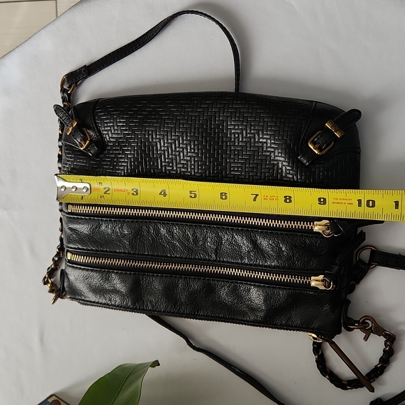 Elliot Lucca Leather Double Zip Front Crossbody Bag - Picture 13 of 14